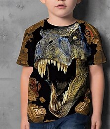 cheap -Boys 3D Dinosaur T shirt Tee Short Sleeve Summer Spring Fashion Basic Kids 4-12 Years Crew Neck Outdoor Casual Daily Regular Fit