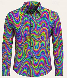 levne -70. léta Tričko Disko Psychedelické Maškarní kostým Pánské předvečer Všech svatých Karneval Pride Parade Měsíc hrdosti Festival Dospělé Tričko