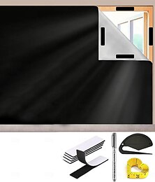 abordables -Rideaux occultants noirs portables pour chambre à coucher-Films de couvre-fenêtres occultants complets Rideaux de voyage temporaires Écran d'obscurcissement Tissu d'occultation pour baby-room