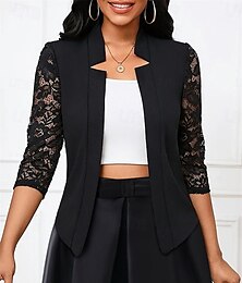 voordelige -Damesomslag Elegant 3/4 mouw Spandex Bruiloftsomslagen Met Pure Kleur Voor Bruiloft Zomer