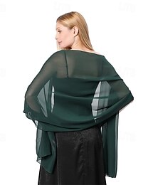 voordelige -modieuze chiffon sjaal, avondjurk sjaal, formele bruidssjaal vrouw