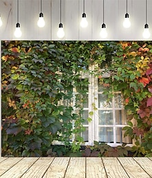 billiga -vägg fönster grön växt hängande gobeläng väggmålning stor gobeläng väggmålning dekoration foto bakgrund matta gardin hem sovrum vardagsrum dekoration