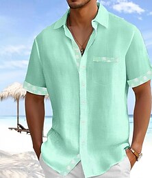 economico -Per uomo Albero di Cocco Piante Tropicali Camicia hawaiana estiva Camicia con Bottoni Camicia Aloha Manica Corta Hawaiano Vacanza Ferie Abbigliamento mare Estate Collo ripiegato Stampa 3D Una tasca