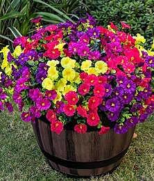 economico -16 mazzi di fiori artificiali finti per esterni - 4 colori di ipomea finta per fioriere, fiori finti resistenti ai raggi UV per casa, veranda, patio, esterno