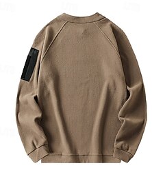 economico -Per uomo Felpa con cappuccio e zip Felpa con zip Felpa con cappuccio in pile Marrone giallastro Marrone rossastro Nero Verde militare Blu marino Colletto Mao Semplice Con zip Tasca Frontale Sport