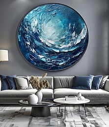 abordables -Grande peinture à l'huile peinte à la main sur toile, paysage marin abstrait coloré, art mural, œuvre d'art faite à la main pour la décoration intérieure, meilleur cadeau