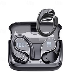preiswerte -Kabellose Ohrhörer, 75 Stunden, Bluetooth 5.4, Kopfhörer, Sport 2025, Bluetooth-Ohrhörer, Stereo, tiefer Bass, Over-Ear-Kopfhörer mit Ohrbügeln, ENC, Mikrofon mit Geräuschunterdrückung, IPX7,