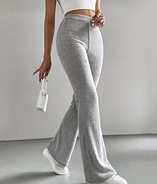 お買い得  -女性用 パンツ レギンス 心地よいレギンス カジュアル いい結果になる 全長 ハイウエスト 平織り 弾性ウエスト 通気性 高通気性 伸縮性あり バケーション ストリート デイリーウェア ブラック グリーン ライトグレー コーヒー 春 秋 レギュラー