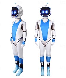 abordables -Robot futuriste Astro Bot Costume Combinaisons Journée STEM Cosplay for Homme Garçons Adultes Enfant Halloween Carnaval Performance Déguisement éducatif Déguisement pour un événement scolaire