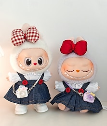 abordables -Ropa para muñeca de 17 cm, conjunto de falda para muñecas, conjunto de 3 piezas, sombrero, falda, atuendo, vestido lindo de moda premium para muñecas de 17 cm, accesorios (sin muñeca)