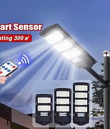 economico -20w/30w/40w/50w luci stradali solari a LED con telecomando, luce stradale da esterno, sensore di movimento, telecomando, luce da parete impermeabile, faretto da garage, 1 pz.