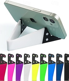 economico -Supporto pieghevole per telefono piccolo, tascabile, portatile, colorato, da viaggio, compatibile con iPhone, iPad e Android universali.