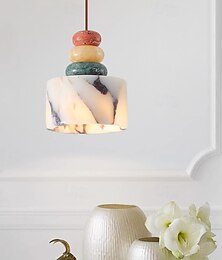 economico -Lampada a sospensione di lusso in marmo e pietra naturale, lampadario a LED di alta qualità per camera da letto, comodino, soggiorno