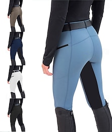 abordables -Mujer Polainas Moda De Deporte Longitud total Alta cintura Plano Confortable Suave Cómodo Alta elasticidad Exterior Vacaciones Calle Azul marinero Negro Blanco Azul cielo Verano Primavera Ajustado