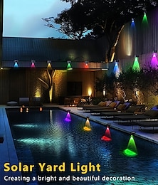 economico -4/8 pezzi di luce solare per piscina, luce solare RGB per recinzione, luce per scale a LED per esterni, illuminazione decorativa per recinzione, parete del cortile, patio