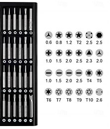 economico -Set di cacciaviti multifunzione 25 in 1, cacciavite magnetico staccabile, strumento portatile per la riparazione di telefoni e computer domestici intelligenti.