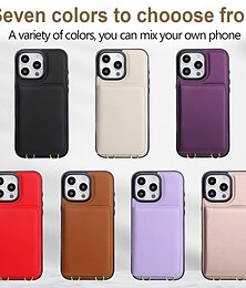 お買い得  -電話 ケース 用途 iPhone 16 Pro Max プラス iPhone 16 iPhone 16プラス iPhone 15 プロマックスプラス iPhone15 iPhone 15 14 Pro Max Plus iPhone 13 Pro Max iPhone 13 12 Pro Max バックカバー ストラップ付き キックスタンド 耐衝撃 レトロ風 TPU PUレザー