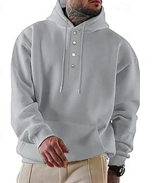 economico -Per uomo Felpa con cappuccio Felpa con cappuccio abbottonata Aalbicocca Rosso bordeaux Nero Verde chiaro Verde militare Con Cappuccio Semplice Tasca Frontale Sport & Outdoor Casuale Quotidiano