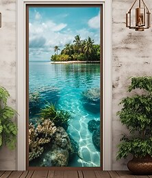 economico -Decorazioni per Porta Paesaggio Oceano Spiaggia Coperture per Porta Arazzo per Porta Tenda Decorativa Retroscenna Banner per Porta Antica da Esterno/Interno