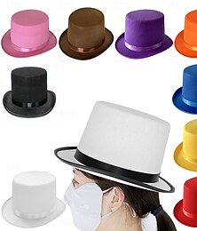 levne -kostým na vystoupení kouzelnický klobouk Lincolnův klobouk vysoký klobouk retro univerzální britský styl 13cm jazzový klobouk
