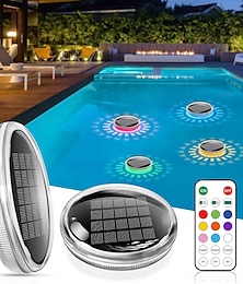 economico -Luci galleggianti solari ricaricabili per piscina con telecomando, 9 modalità di temporizzazione dell'illuminazione, impermeabili per piscina interrata, bagno, vasca da bagno, festa in piscina
