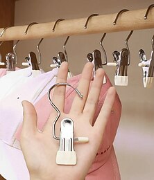 abordables -Crochets de rangement pour vêtements et chapeaux peu encombrants, pinces à linge, pinces de rangement robustes pour placards, pinces à linge en vrac pour chaussettes, serviettes, pantalons, voyages,