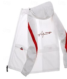 economico -Per uomo Giaccia da corsa Giacca da esterno Cerniera completa Manica Lunga Abbigliamento esterno Sportivo Protezione Solare Traspirante Asciugatura Rapida Leggero Tennis Golf Corsa abbigliamento