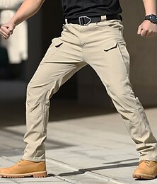 baratos -Homens Calça Cargo Calças de Trilha calças de caminhada Ao ar livre Normal Prova-de-Água A Prova de Vento Secagem Rápida Leve Calças Bolso Com Zíper Preto Verde Acampar e Caminhar Golfe Corrida S M L