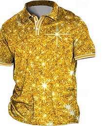economico -Per uomo Plus Size POLO Grande e alto Alfabetico Collo ripiegabile Stampa Manica corta Primavera estate Sportivo Di tendenza Streetwear Originale Esterno Strada Top