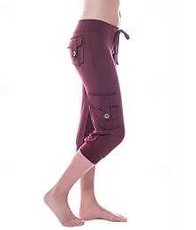 economico -Per donna Pantaloni Cargo Pantaloni capri Pantaloni Eleganti Streetwear Casual Lunghezza al polpaccio Naturale Semplice Tasca Design con Coulisse Elastica Comodo All'aperto Confortevole Vacanza