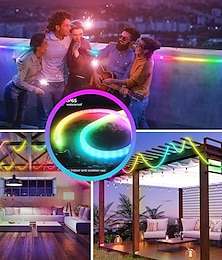 economico -impermeabile ws2811 silicone tessuto neon striscia luminosa a led 12mm regolatore circolare a 360 gradi maglia rgb nylon striscia luminosa per piscina flessibile colore sognante corda luce camera da letto decorazione interna ed esterna dc5v