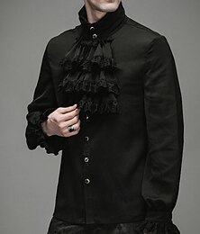 preiswerte -Retro Vintage Mittelalterlich Bluse / Hemd Maskerade Normal Prinz Vampir Aristokrat Kostüm Herren Seeräuber Fantasie Steampunk Karneval Neujahr Maskerade Veranstaltung / Fest Festival Erwachsene Bluse