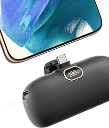 olcso -Kis hordozható töltő iPhone-hoz beépített Lightning kábellel 3000/5000 mAh-s power bank gyorstöltés telefonhoz
