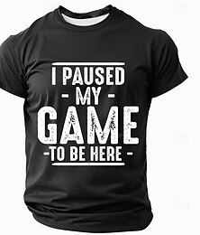 cheap -Men's Game Funny Slang T Shirt Short Sleeve T shirt 3D Print Crew Neck Shirt Fashion Daily Basic Street Casual Daily Black Red Blue Summer Spring All Seasons Clothing Apparel S M L XL XXL XXXL