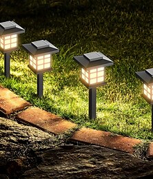 economico -4 luci solari a LED per vialetti, luci da esterno impermeabili, luci da prato, illuminazione decorativa per giardino, paesaggio, cortile, terrazza, vialetto