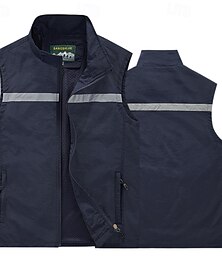 economico -Per uomo Gilet da pesca Gilet da escursionismo Senza Maniche Gilet Esterno Antivento Traspirante Asciugatura Rapida Leggero Inverno Cerniera Nylon Rosso Blu marino scuro Arancione Caccia Pesca