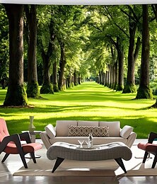voordelige -Landschap Bos Hangtapijt Wandkunst Groot Tapijt Muurschilderij Decor Fotografie Achtergrond Dekentje Gordijn Thuis Slaapkamer Woonkamer Decoratie