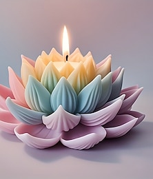 billiga -Silikon lotusform - gör-det-själv aromaterapi ljus hantverk bröllopsdekoration ros ljustillverkningsset unik present till alla hjärtans dag mors dag födelsedag