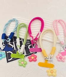 preiswerte -Neues Handy-Lanyard für das Handgelenk von Frauen, kurzer Blumenanhänger, gewebtes Handseil, Anti-Verlust-Reise-Bergsteiger-Reise-Anti-Drop-Handy-Lanyard