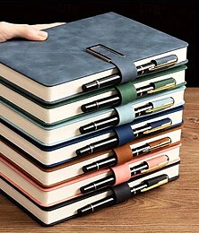 رخيصةأون -دفتر ملاحظات مكتب عمل من جلد الغنم PU دفتر ملاحظات A5 مذكرات الطالب دفتر ملاحظات من الجلد الناعم