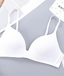olcso -Női Szexi fehérnemű melltartó Nyitott hátú SportosNightwearNejlon Spandex Egyszínű Fekete Fehér Arcpír rózsaszín Bézs Tavaszi nyár