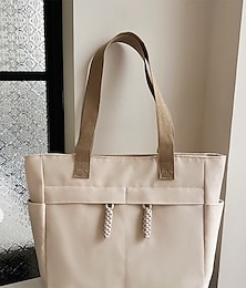abordables -Sac fourre-tout en toile grande capacité pour femme avec plusieurs poches – sac à bandoulière léger et décontracté pour le travail, l'école, les voyages et l'utilisation quotidienne