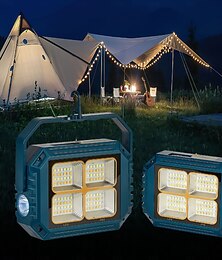 economico -112 luci da campeggio a LED, ricaricabili tramite USB, ricarica solare, impermeabili, portatili, lanterne da campeggio per esterni, luce di emergenza a LED per la casa, 1 pezzo