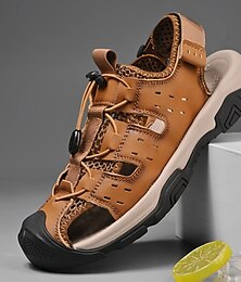 abordables -sandales de sport d'extérieur marron pour hommes avec sangles réglables et semelle en caoutchouc durable pour la randonnée et les activités de plage