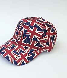 economico -Per uomo Unisex Cappellino da Baseball Cappello da Sole Cappello da Camionista Bianco Rosso Poliestere Regolabile Moda Giorno dell'Indipendenza Festival Grafico Bandiera Americana Protezione solare