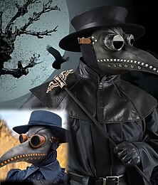Недорогие -Маска чумного доктора на Хэллоуин для взрослых, реалистичные костюмы в стиле стимпанк с птичьим клювом, латексная маска для лица, жуткая маска ужасов с птичьим клювом, жуткий реквизит для вечеринки