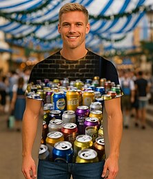 preiswerte -Bayerisch München Deutsch T-Shirt Ärmel T-Shirt Lederhosen T-Shirt Match Bier Grafik für Herren Erwachsene 3D-Druck  für Karneval Oktoberfestbier Party