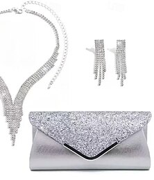 economico -Set di gioielli da sposa 1 Lega Orecchini Collana Per donna Elegante Carino Geometrico Prezioso Parure di gioielli Per Abbigliamento da sera