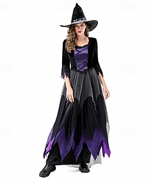 preiswerte -Hexe Maskerade Halloween Damen Erwachsene Karneval Halloween Halloween Karneval Einfaches Karnevalskostüm