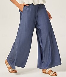 baratos -Mulheres Feminino Atrevido Comprimento total Denim Elegante Casual Casual Azul Escuro Todas as Estações XS S M